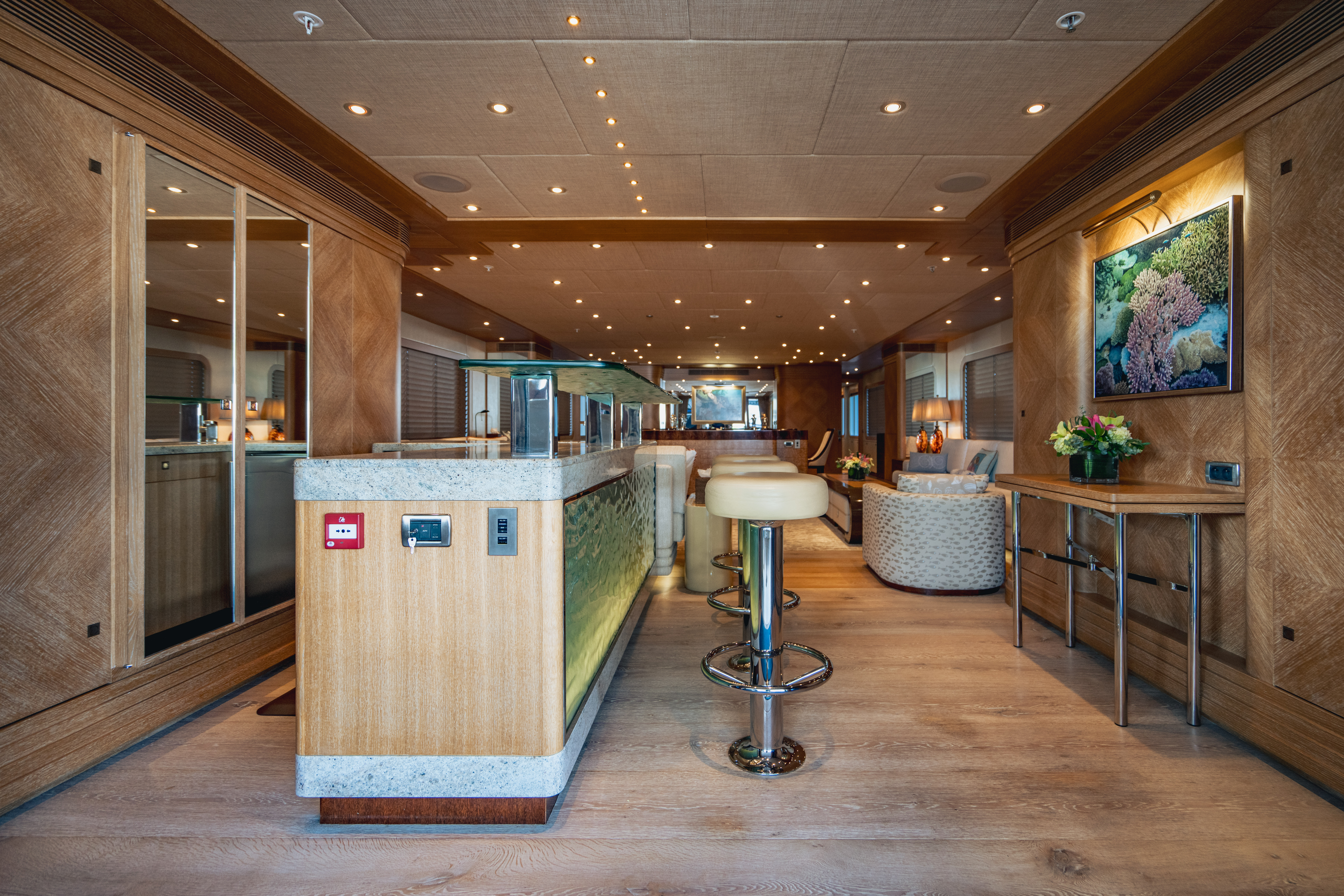 Aboard LORETTA ANNE a 154ft (47m) luxury motor yacht , built by ALLOY YACHTS in 2012