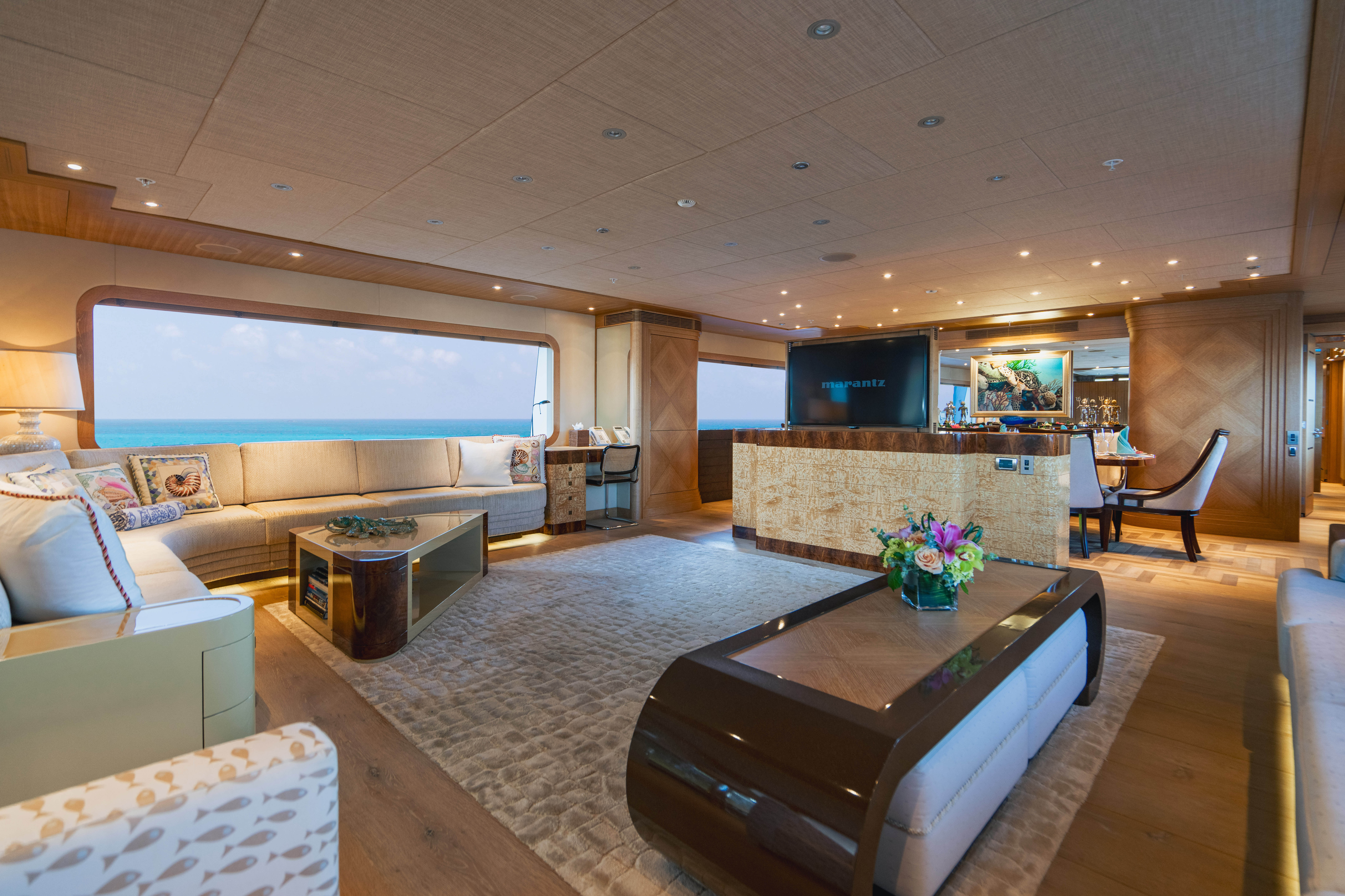 Aboard LORETTA ANNE a 154ft (47m) luxury motor yacht , built by ALLOY YACHTS in 2012
