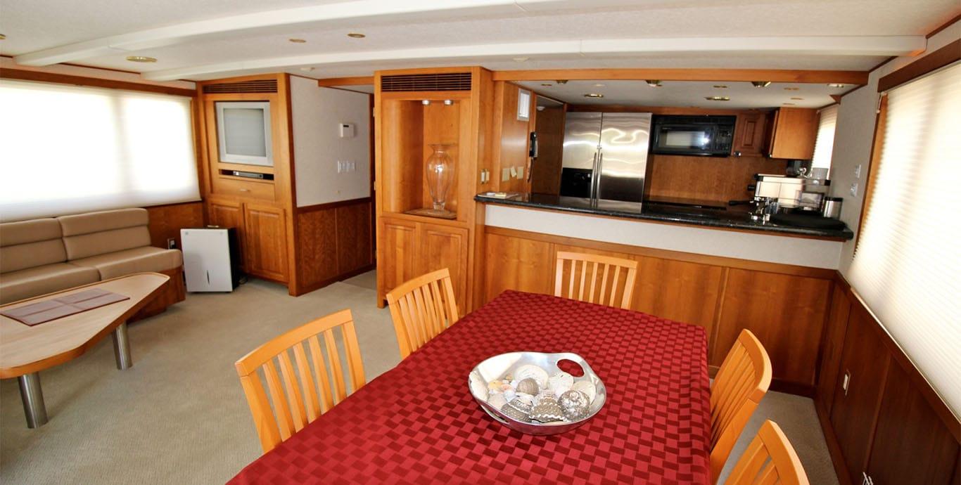 Aboard SCOUT a 59ft (18.19m) luxury motor yacht , built by METALCRAFT MARINE in 2003