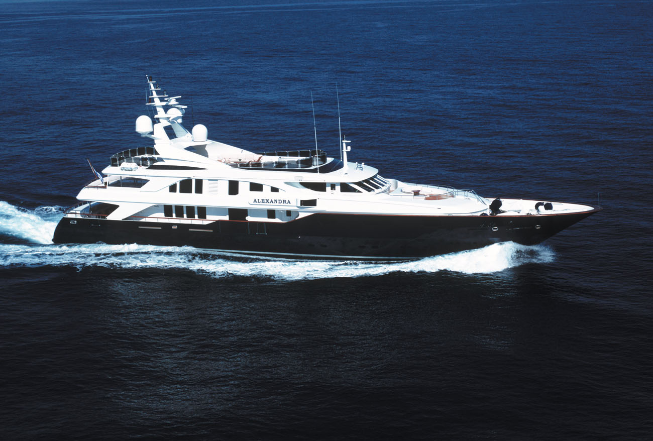 Aboard ALEXANDRA a 170ft (52m) luxury motor yacht , built by BENETTI in 2002