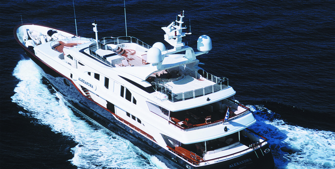Aboard ALEXANDRA a 170ft (52m) luxury motor yacht , built by BENETTI in 2002