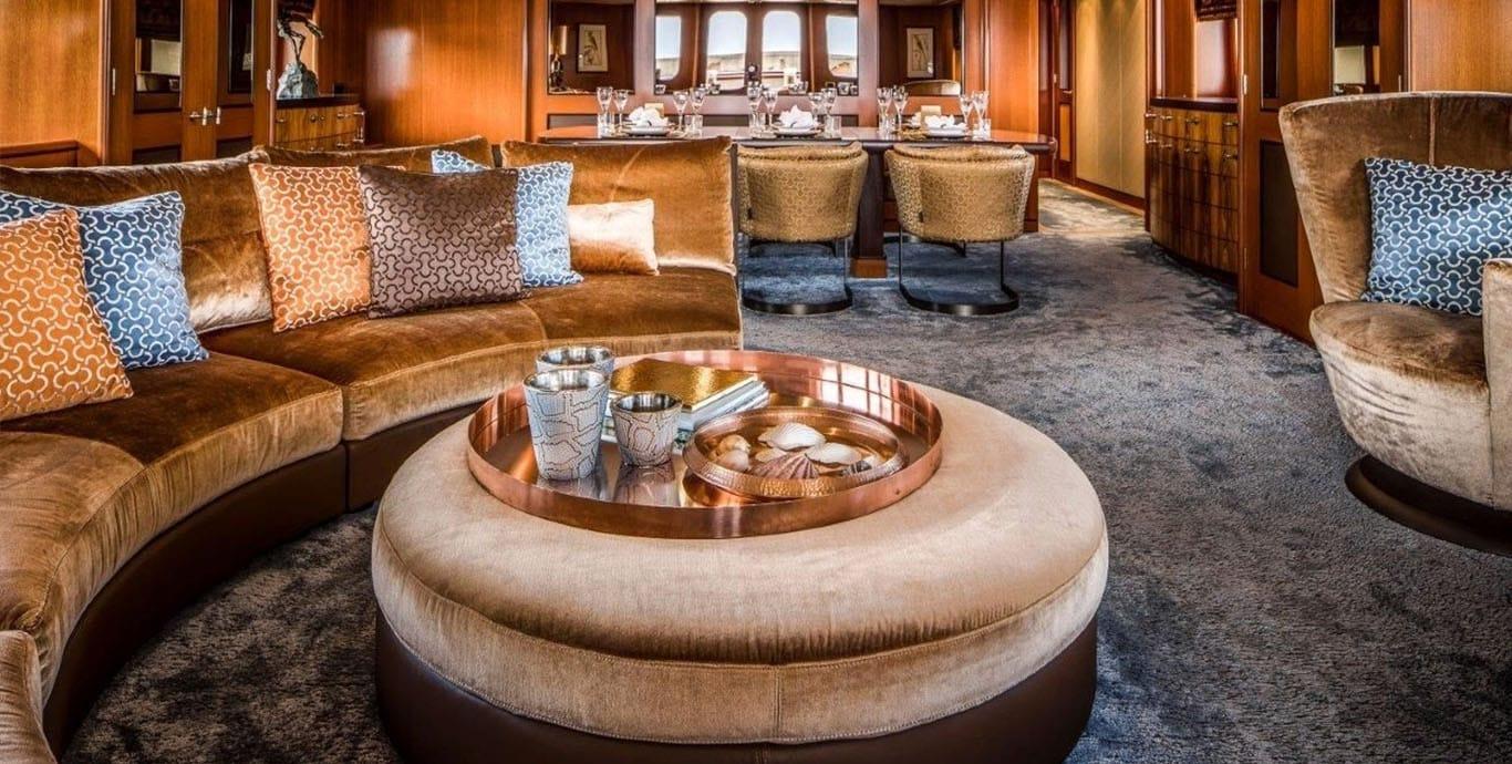 Aboard LUCKY US a 136ft (41.55m) luxury motor yacht , built by FEADSHIP in 2003