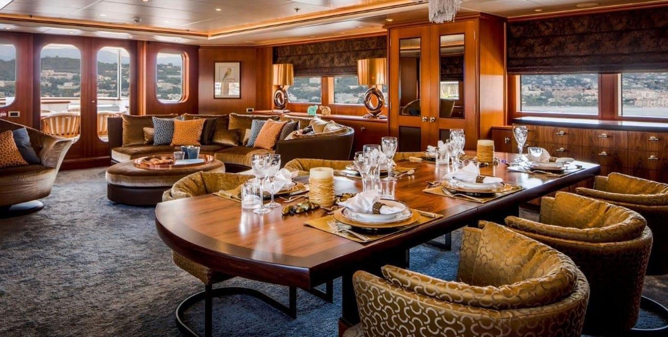 Aboard LUCKY US a 136ft (41.55m) luxury motor yacht , built by FEADSHIP in 2003