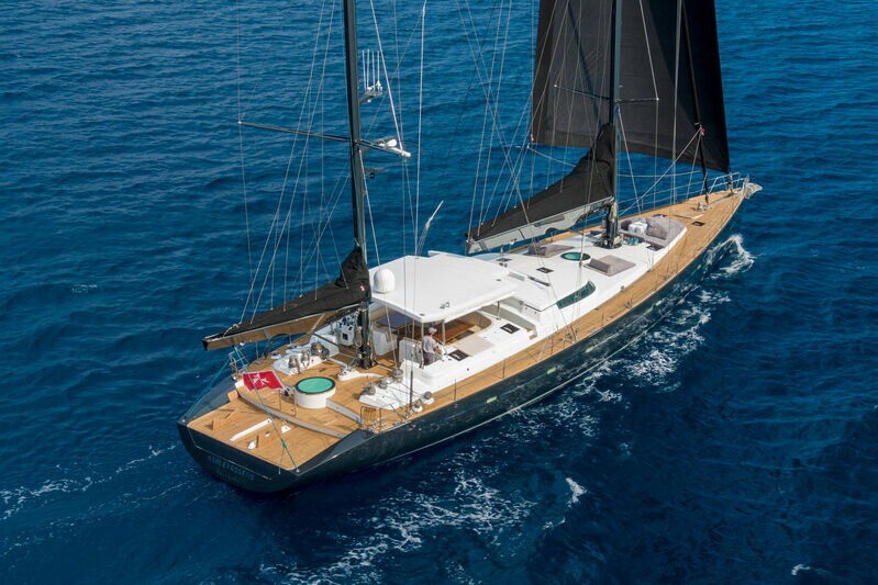 Aboard ASHLEYROSE110 a 106ft (32.6m) luxury sailing yacht for Sale & Charter available with Fraser Yachts, built by NOTIKA TEKNIK in 1998