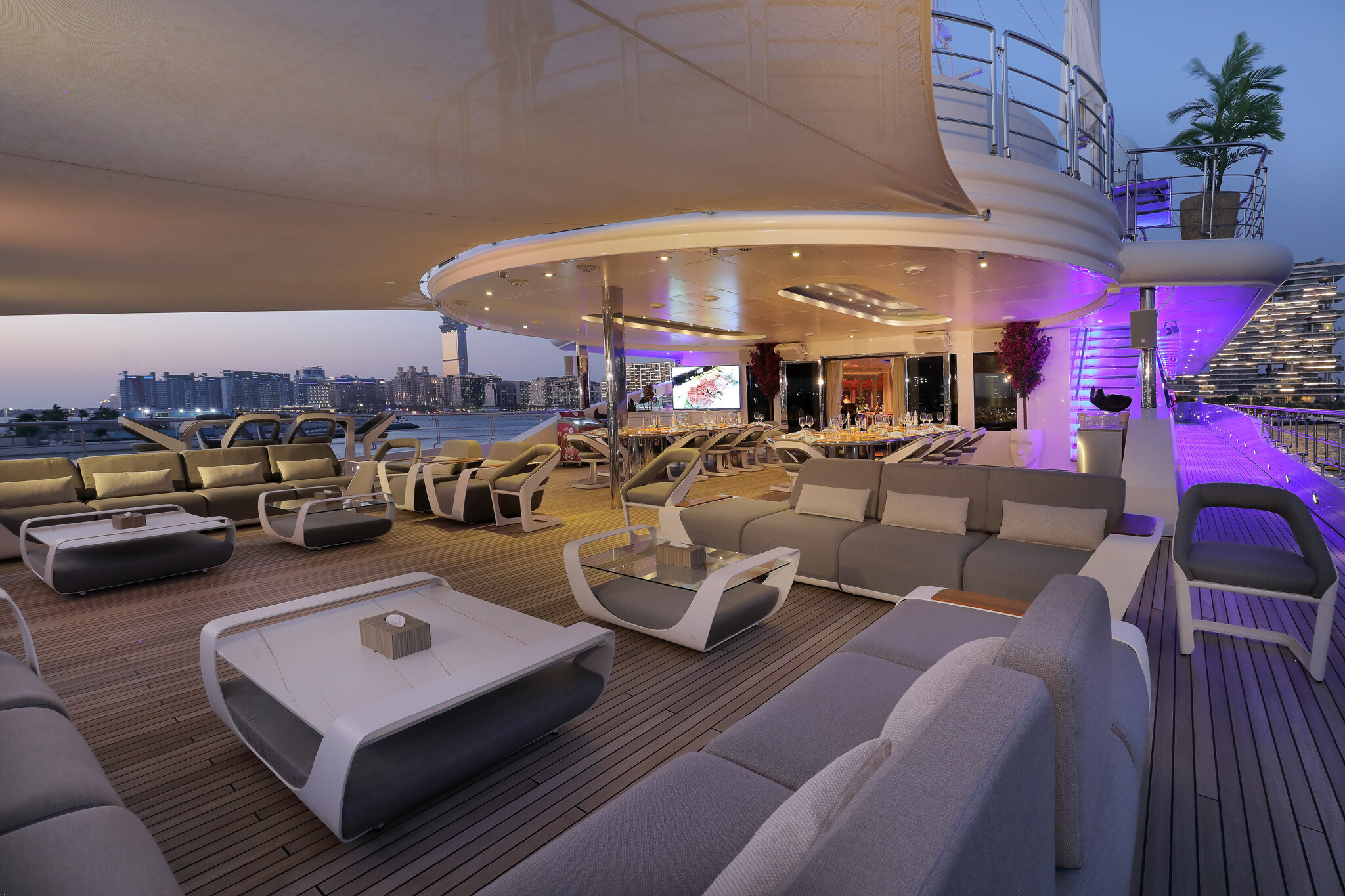 Aboard MOONLIGHT II a 299ft (91.4m) luxury motor yacht for Sale & Charter available with Fraser Yachts, built by NEORION in 2005