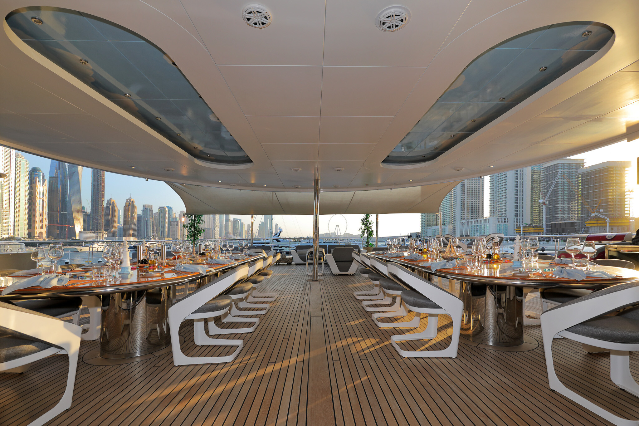 Aboard MOONLIGHT II a 299ft (91.4m) luxury motor yacht for Sale & Charter available with Fraser Yachts, built by NEORION in 2005