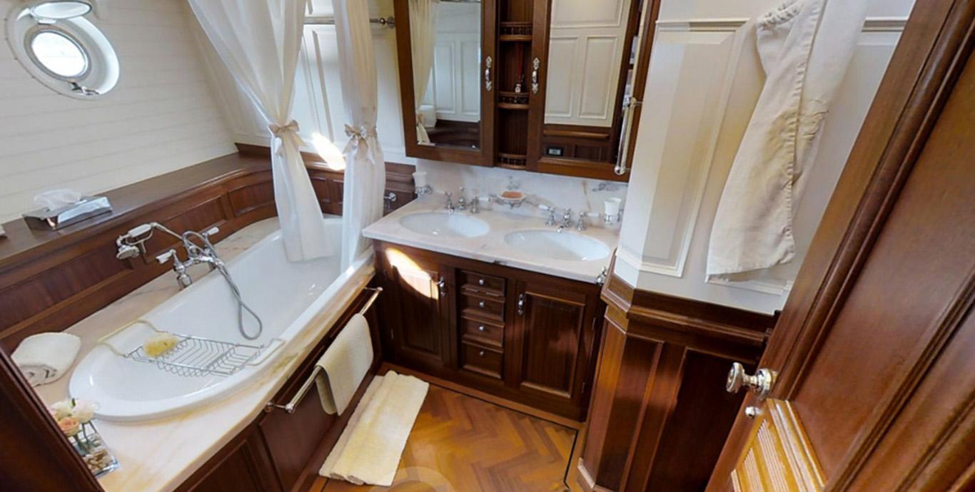 Aboard ELEONORA a 162ft (49.5m) luxury sailing yacht , built by VAN DER GRAAF BV in 2000