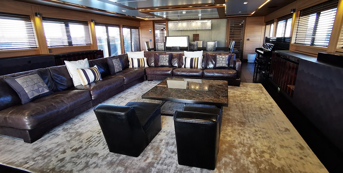 Aboard NAVIS ONE a 151ft (46.27m) luxury motor yacht , built by PINA MARINE LTD STI in 2013
