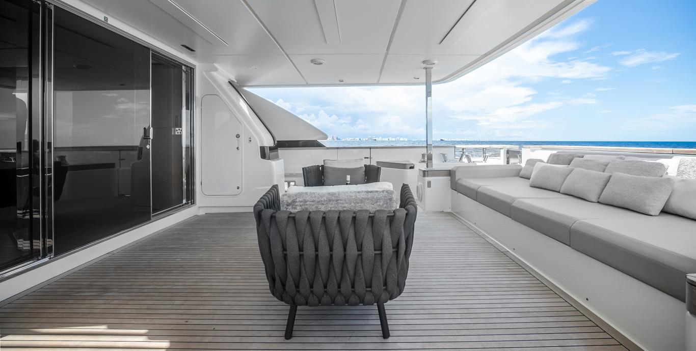 Aboard FIFI a 108ft (33m) luxury motor yacht , built by FERRETTI CUSTOM LINE in 2018