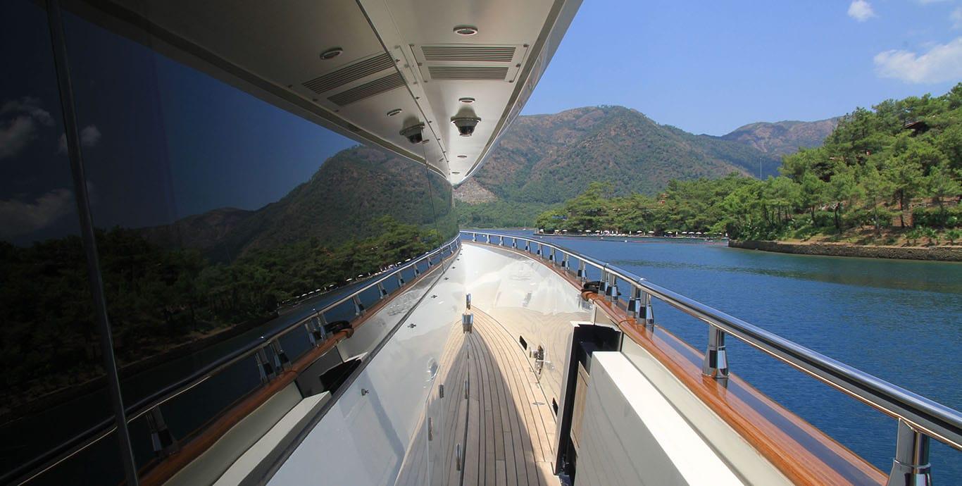 Aboard GO a 110ft (33.7m) luxury motor yacht , built by DRAGOS YACHTS in 2009
