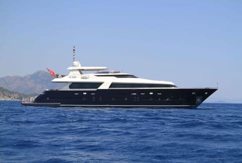 Aboard GO a 110ft (33.7m) luxury motor yacht , built by DRAGOS YACHTS in 2009