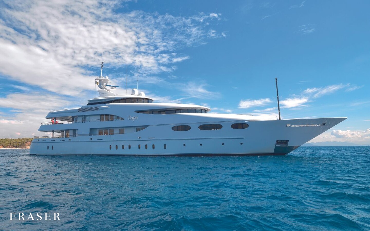Aboard CAPRI I a 192ft (58.6m) luxury motor yacht , built by LüRSSEN in 2003