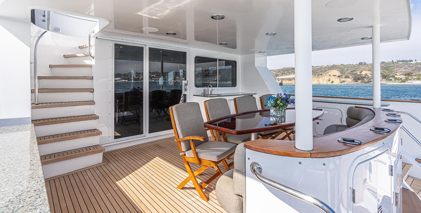 Aboard LONE WOLF a 85ft (25.91m) luxury motor yacht , built by SYLTE in 2001