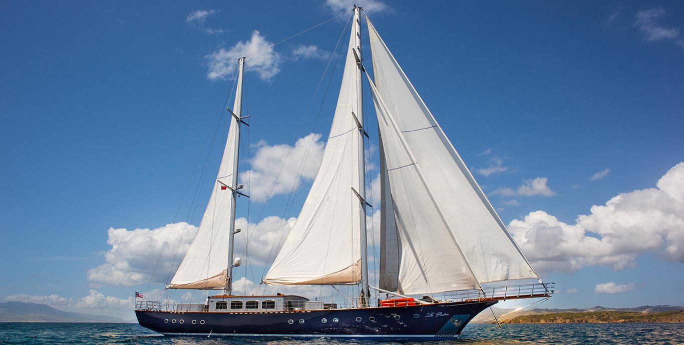 Aboard LE PIETRE a 127ft (39m) luxury sailing yacht , built by ADA YACHT WORKS in 2009