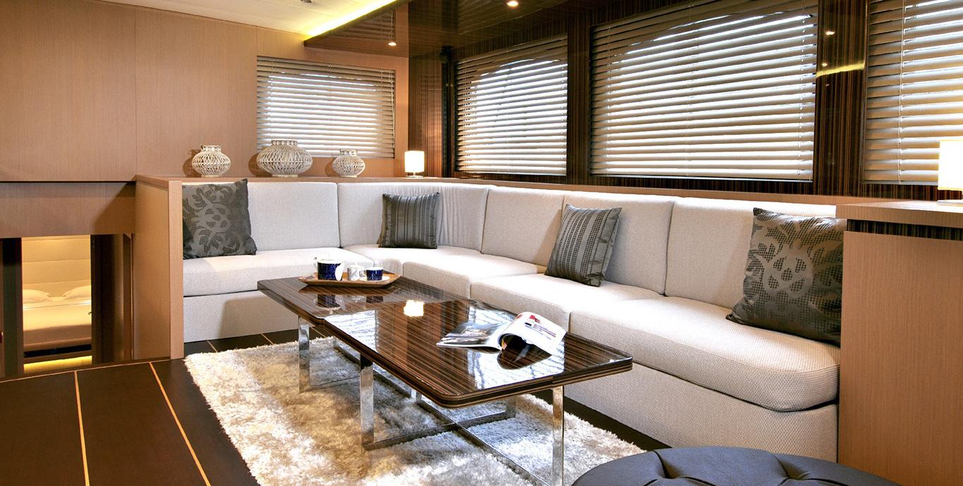 Aboard LE PIETRE a 127ft (39m) luxury sailing yacht , built by ADA YACHT WORKS in 2009