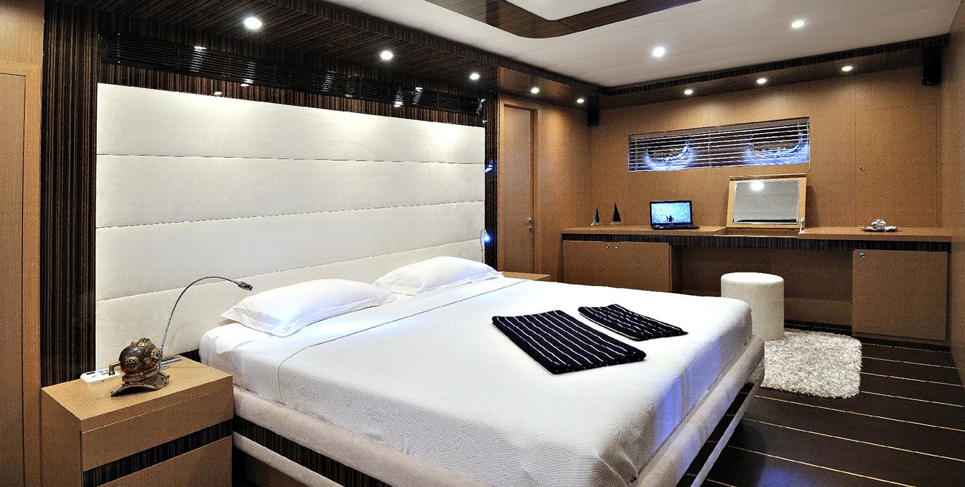 Aboard LE PIETRE a 127ft (39m) luxury sailing yacht , built by ADA YACHT WORKS in 2009