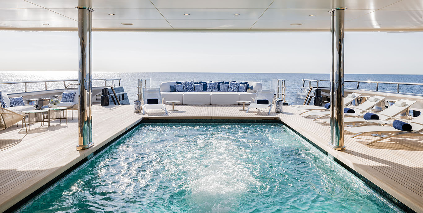 Aboard HERE COMES THE SUN a 292ft (89m) luxury motor yacht , built by AMELS in 2017