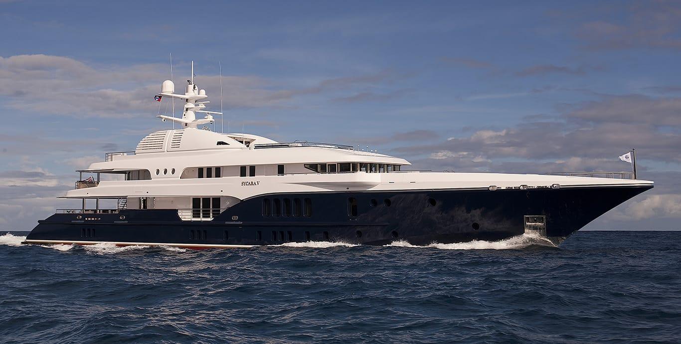 Aboard SYCARA V a 223ft (68.15m) luxury motor yacht , built by NOBISKRUG in 2010