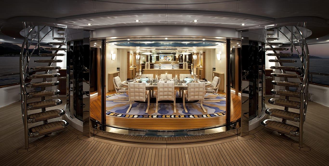 Aboard SYCARA V a 223ft (68.15m) luxury motor yacht , built by NOBISKRUG in 2010