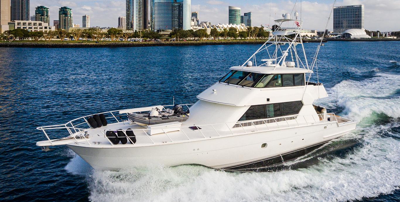 Aboard NORTHWIND a 86ft (26.21m) luxury motor yacht , built by HATTERAS in 1995