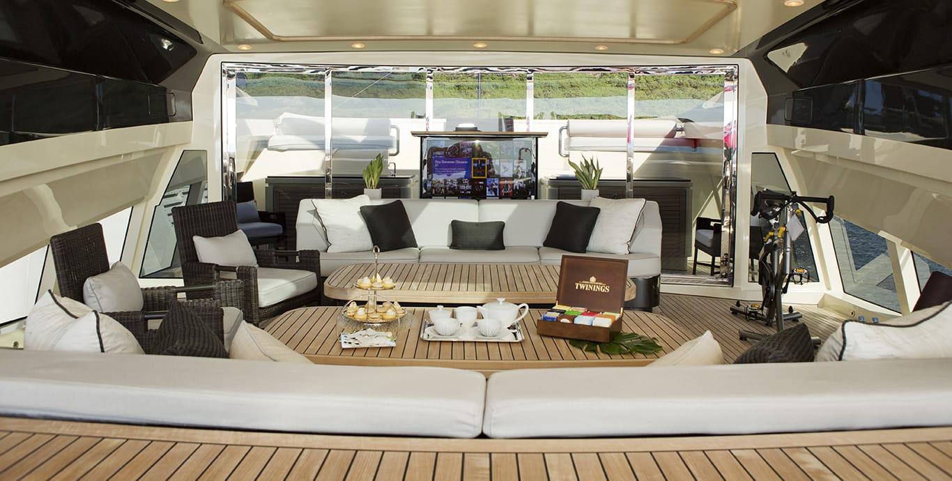 Aboard STEALTH a 149ft (45.7m) luxury motor yacht , built by PALMER JOHNSON in 2010
