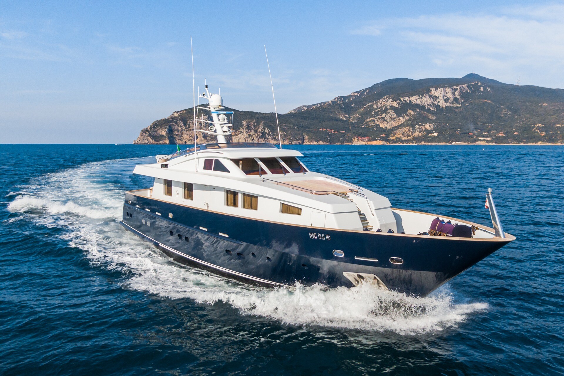 Aboard TEX  a ft (28m) luxury motor yacht , built by ROSSINAVI in 2002