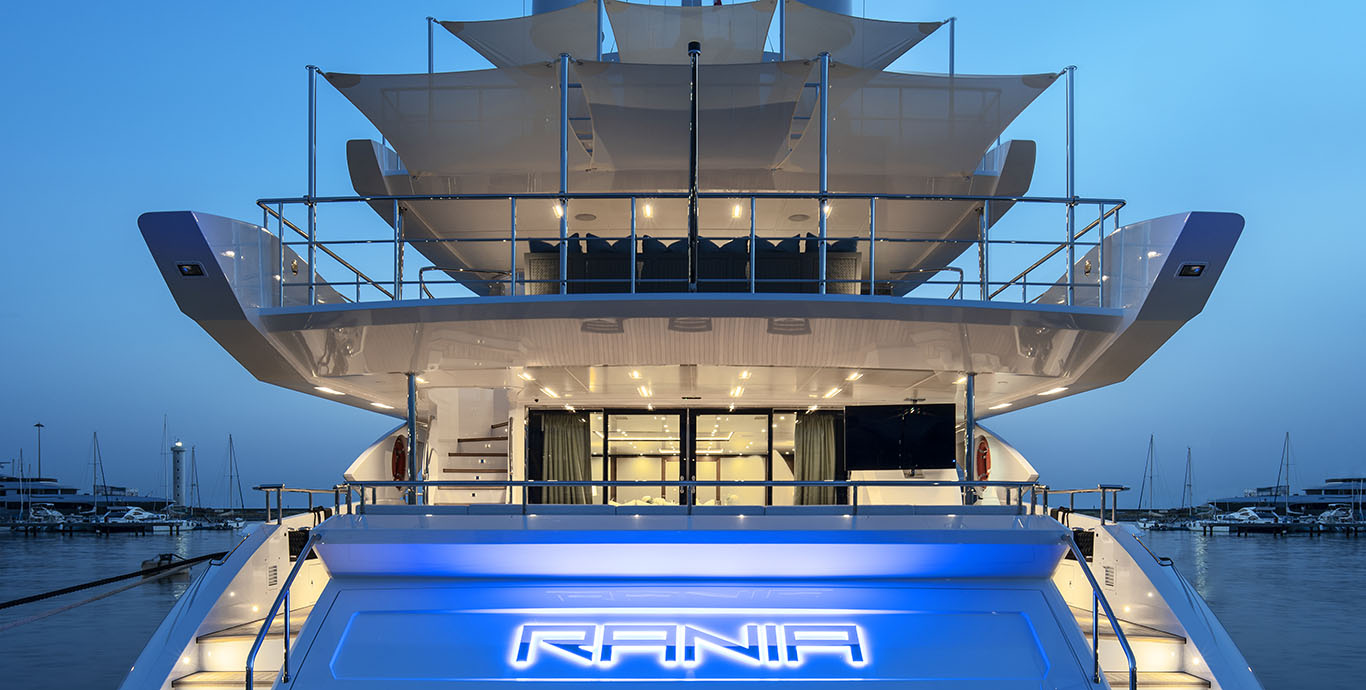 Aboard RANIA a 137ft (42m) luxury motor yacht , built by BENETTI in 2019