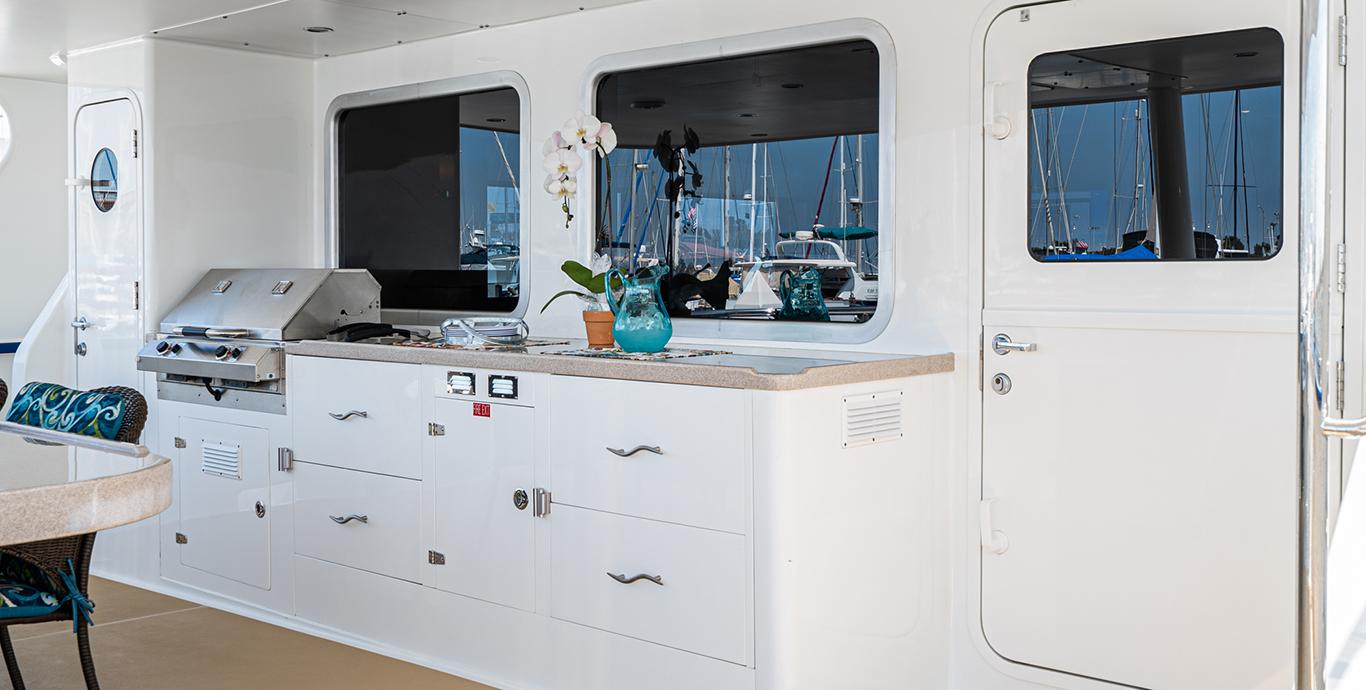 Aboard ALLSEAS 92 EXPEDITION a 92ft (28.04m) luxury motor yacht , built by ALLSEAS YACHTS in 2018