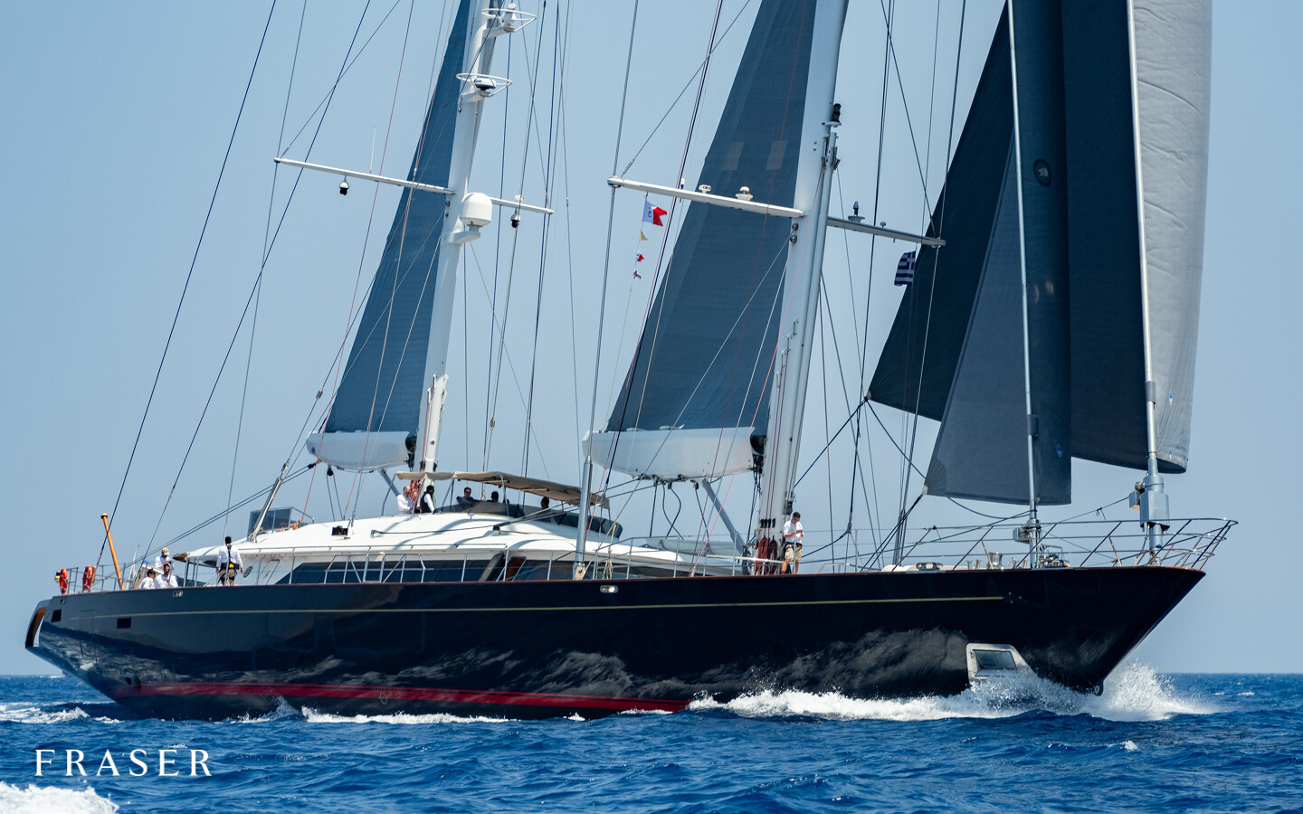 BURRASCA sailing yacht for Charter by Fraser Yachts, built by PERINI NAVI