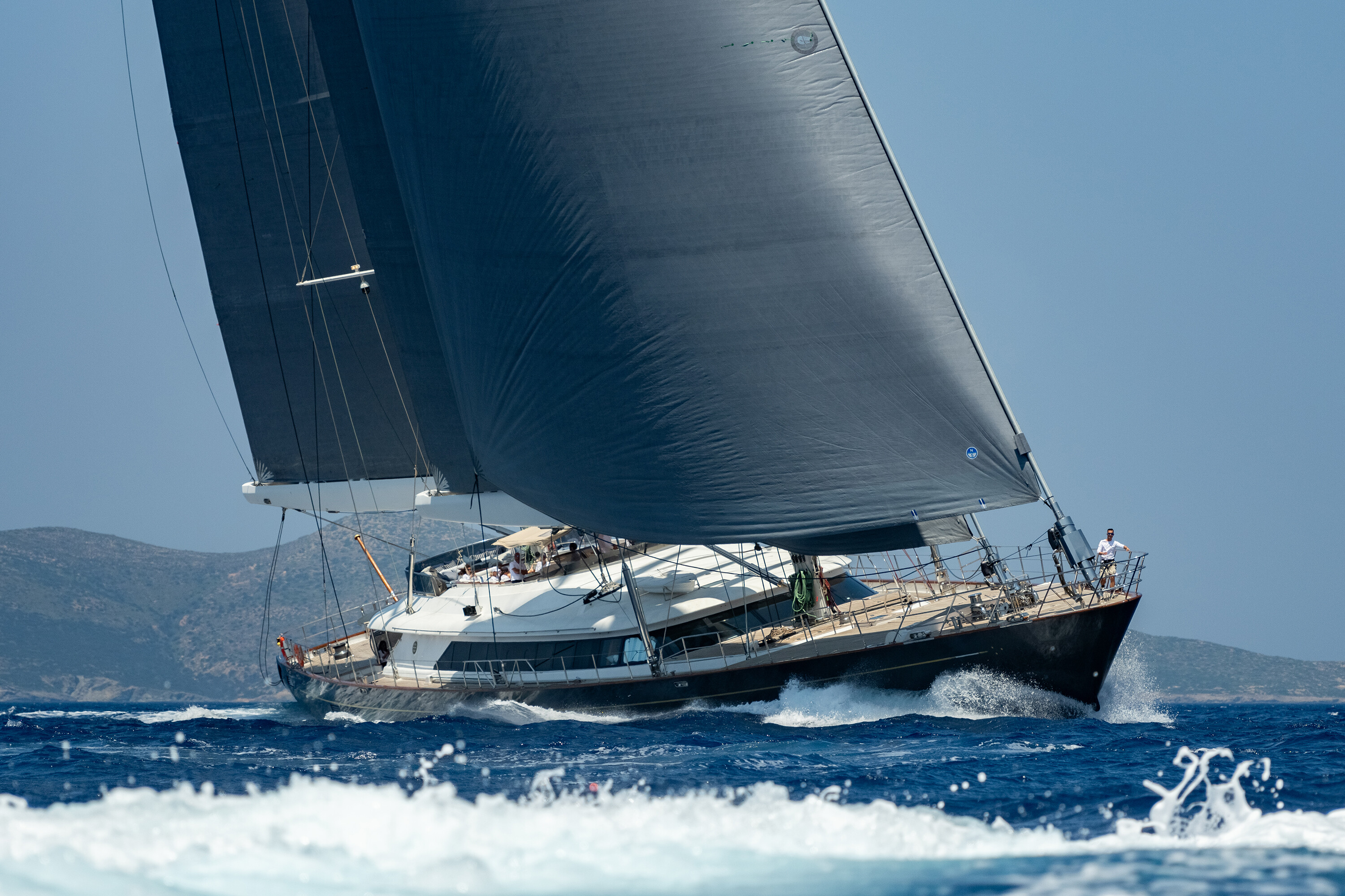 BURRASCA sailing yacht for Charter by Fraser Yachts, built by PERINI NAVI