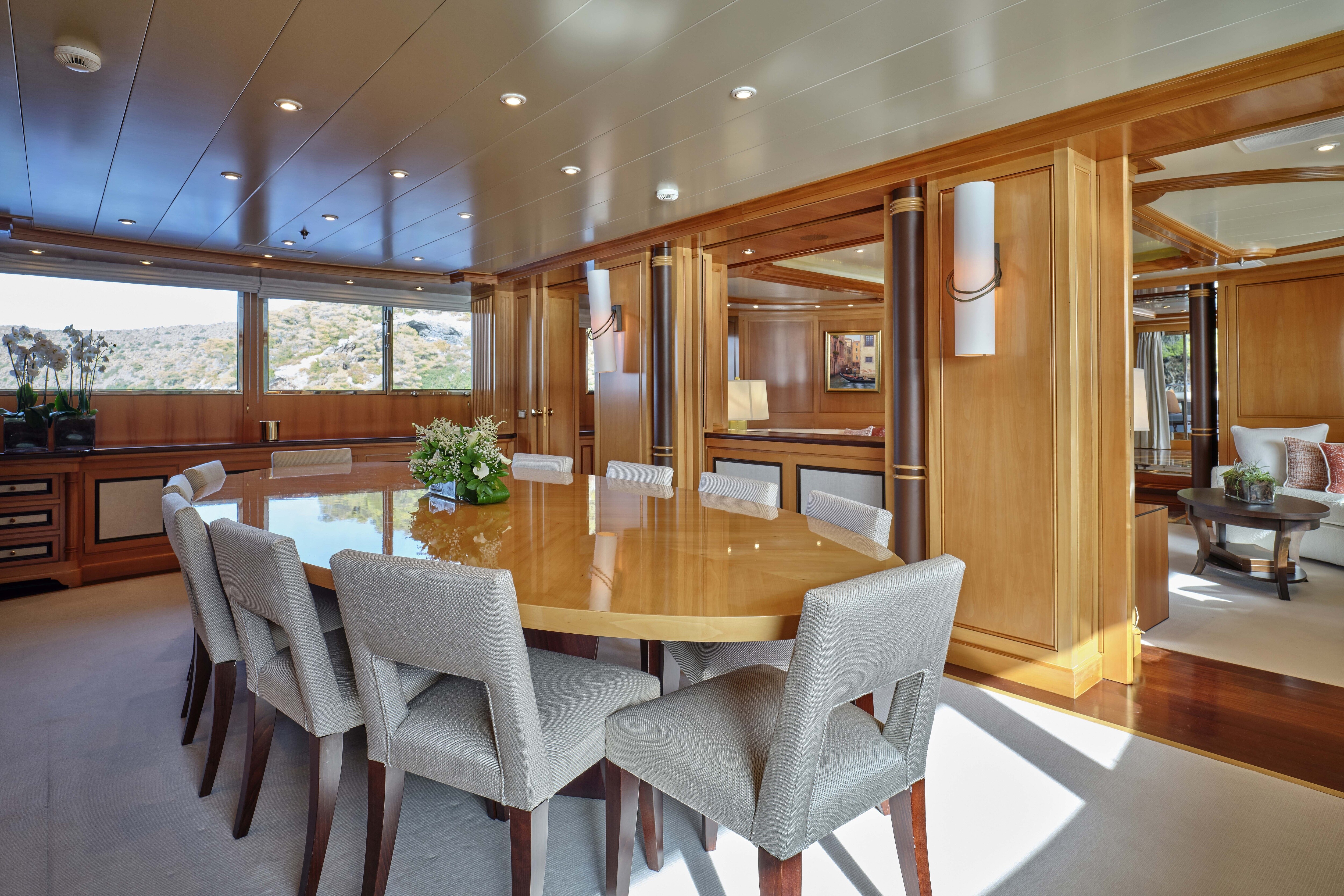 Aboard ELENA V a 163ft (49.91m) luxury motor yacht for Charter available with Fraser Yachts, built by CODECASA in 2004