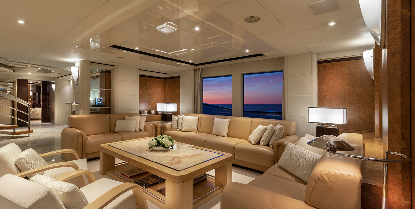 Aboard 4 ROSES a 185ft (56.5m) luxury motor yacht , built by OCEANFAST YACHTS in 2004