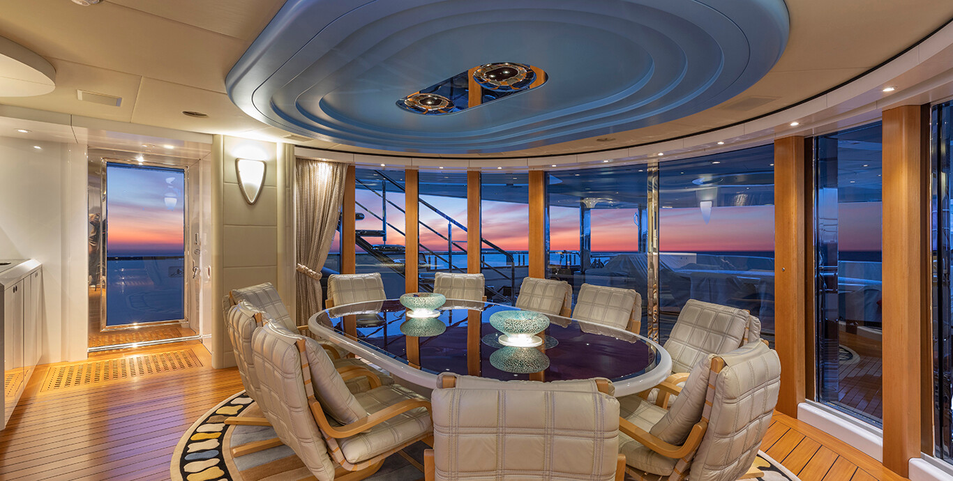 Aboard 4 ROSES a 185ft (56.5m) luxury motor yacht , built by OCEANFAST YACHTS in 2004