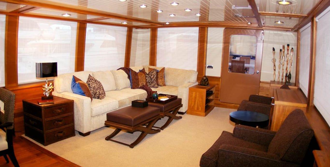 Aboard SEA LION a 70ft (21.34m) luxury motor yacht , built by DELTA MARINE in 1988