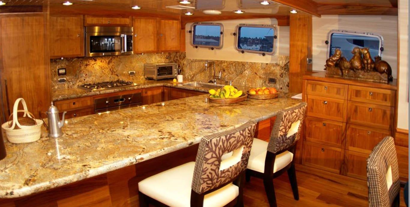 Aboard SEA LION a 70ft (21.34m) luxury motor yacht , built by DELTA MARINE in 1988