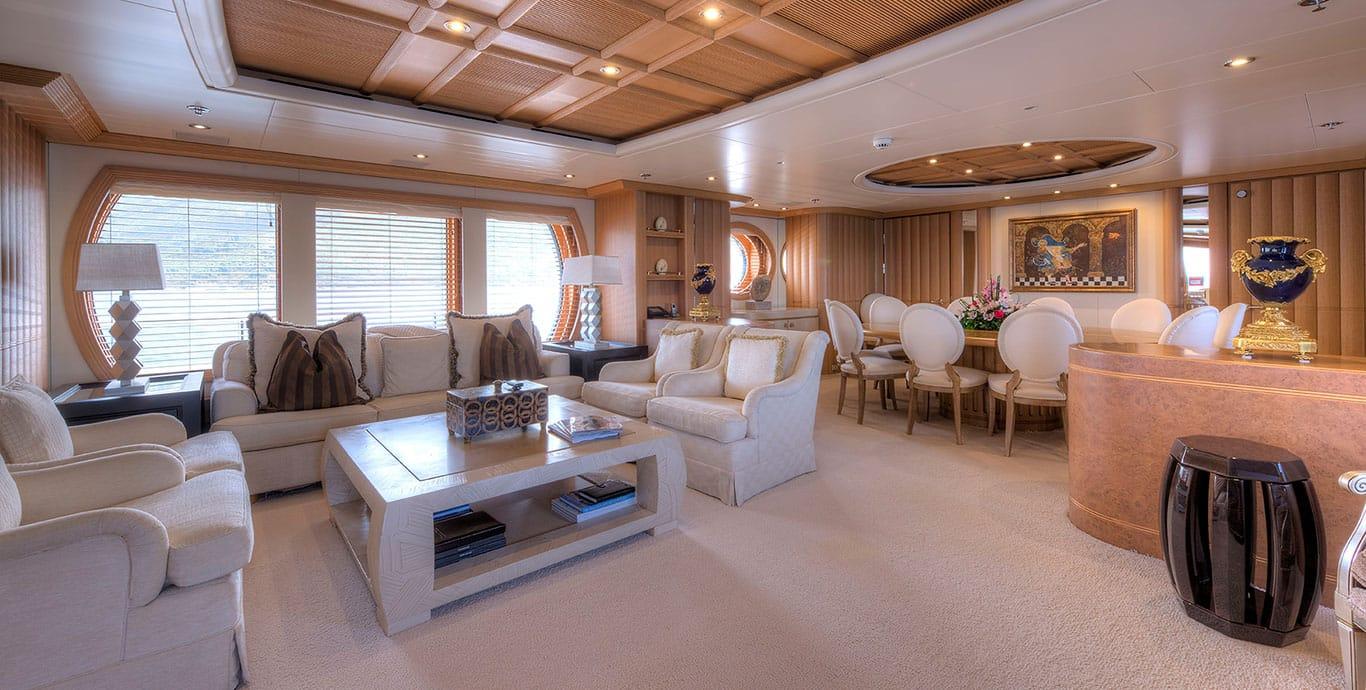 Aboard DEJA TOO a 170ft (52m) luxury motor yacht , built by AMELS in 2003