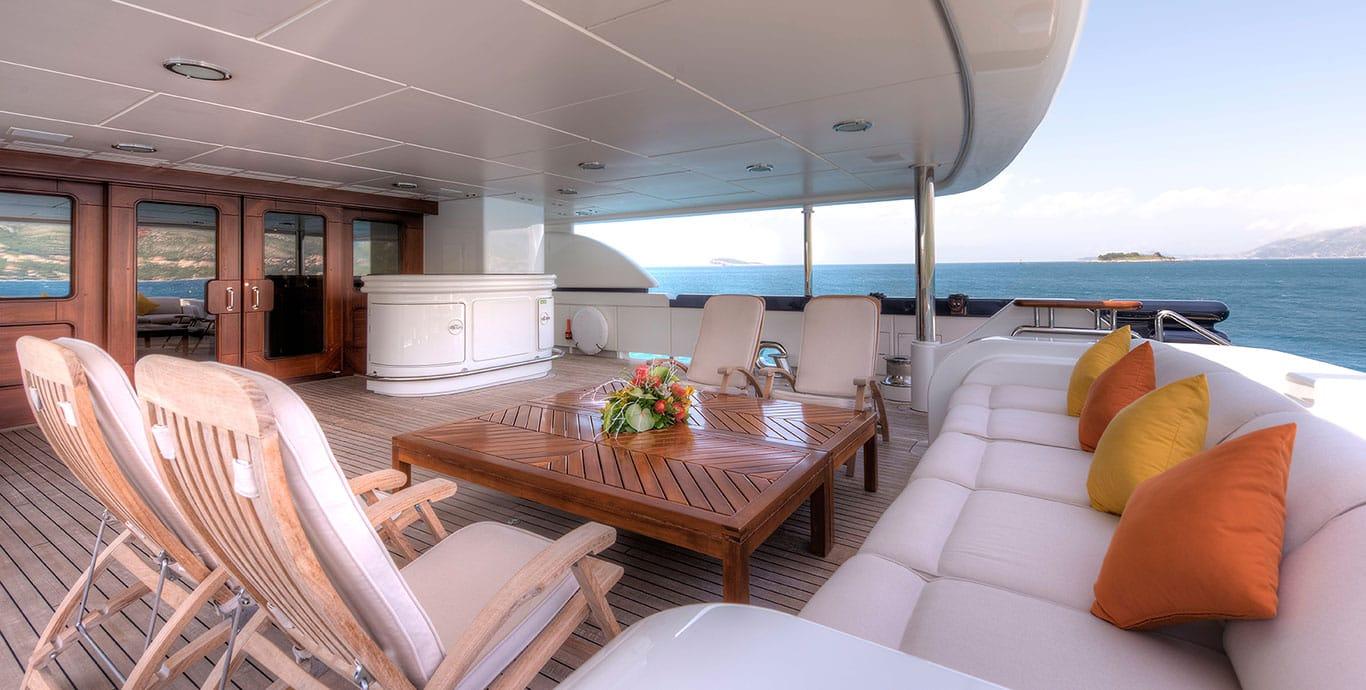 Aboard DEJA TOO a 170ft (52m) luxury motor yacht , built by AMELS in 2003