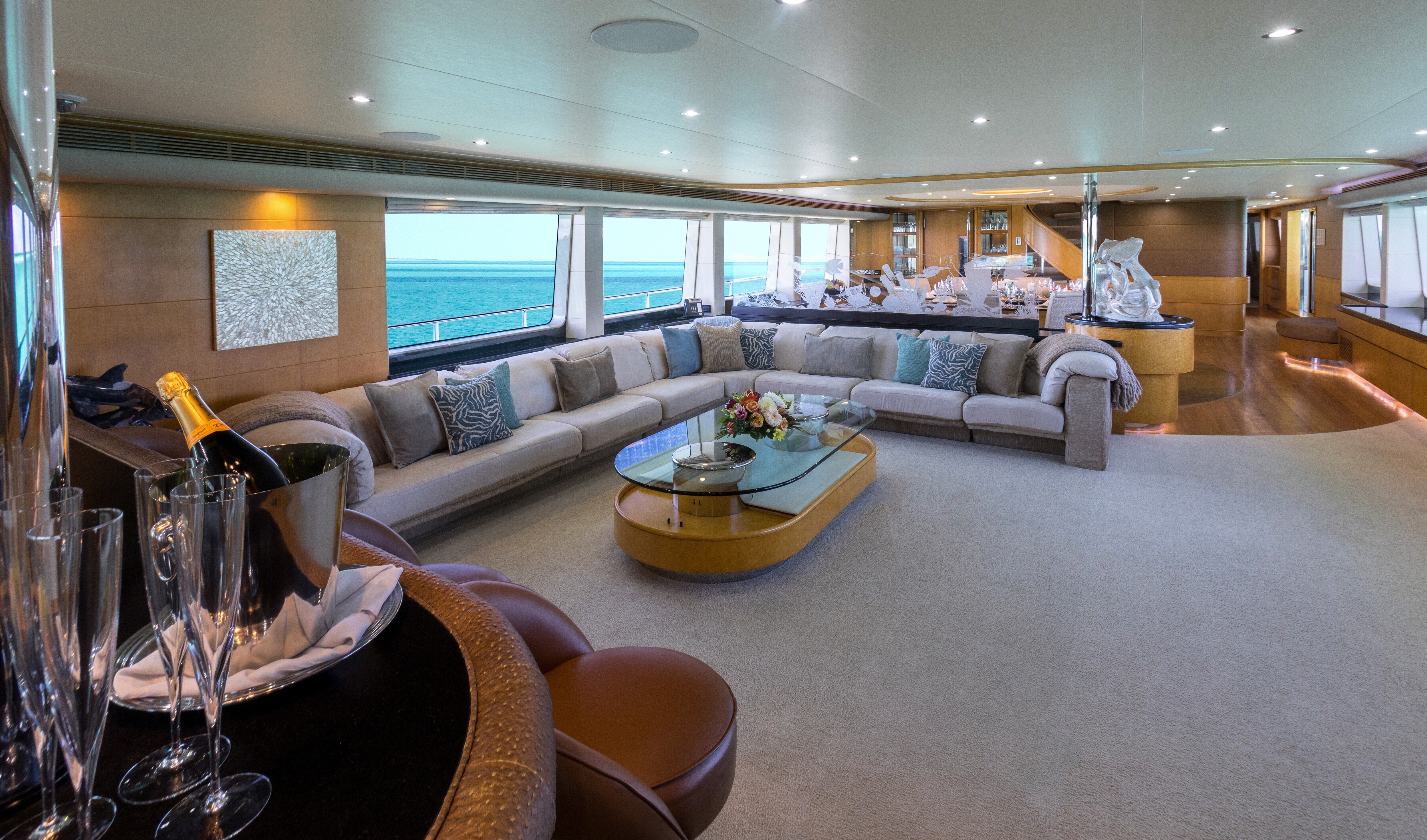 Aboard ISLAND HEIRESS a 145ft (44.2m) luxury motor yacht for Sale & Charter available with Fraser Yachts, built by CHEOY LEE in 1996