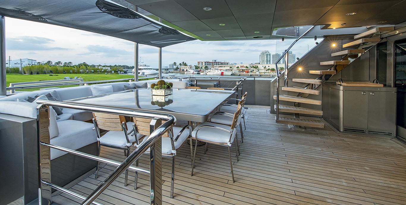 Aboard MIZU a 174ft (53.04m) luxury motor yacht , built by OCEANFAST YACHTS in 2004