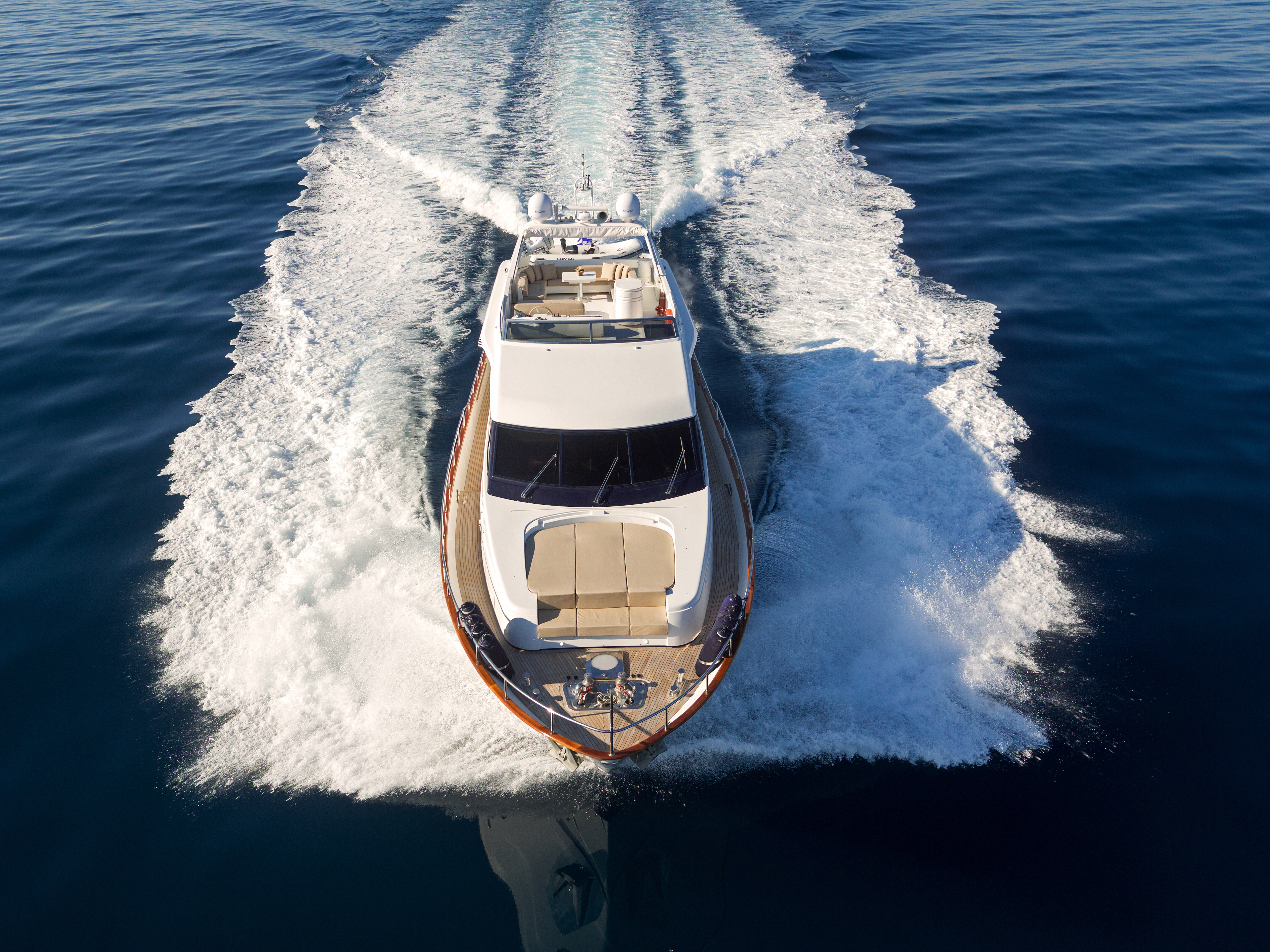 Aboard ACIONNA a 84ft (25.6m) luxury motor yacht for Charter available with Fraser Yachts, built by SANLORENZO in 2004