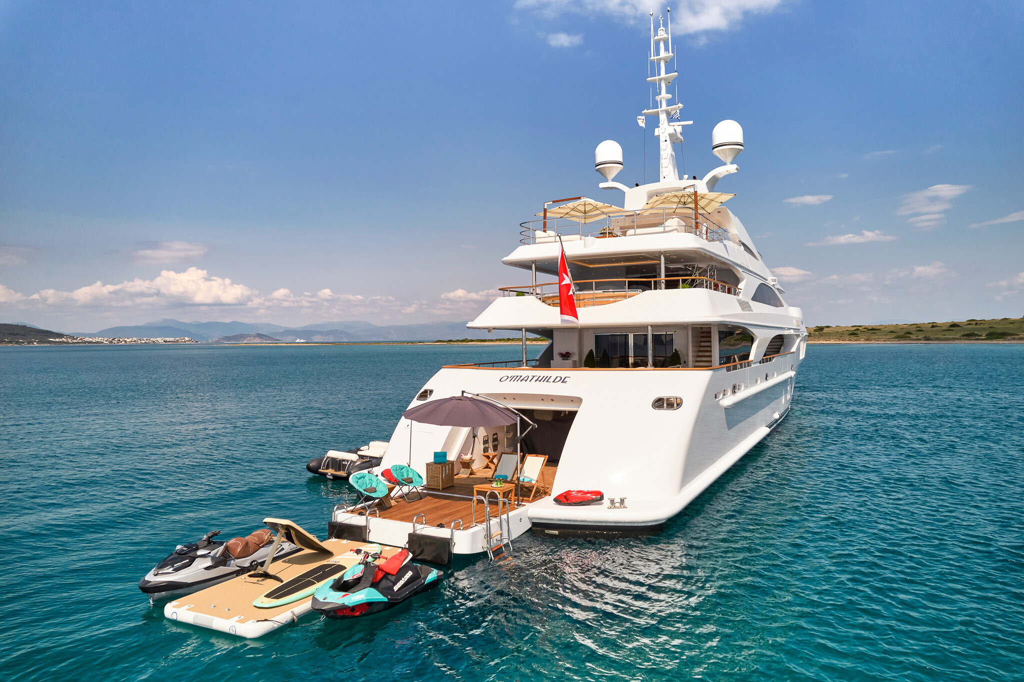 Aboard O'MATHILDE a 184ft (56.08m) luxury motor yacht for Charter available with Fraser Yachts, built by GOLDEN YACHTS in 2018