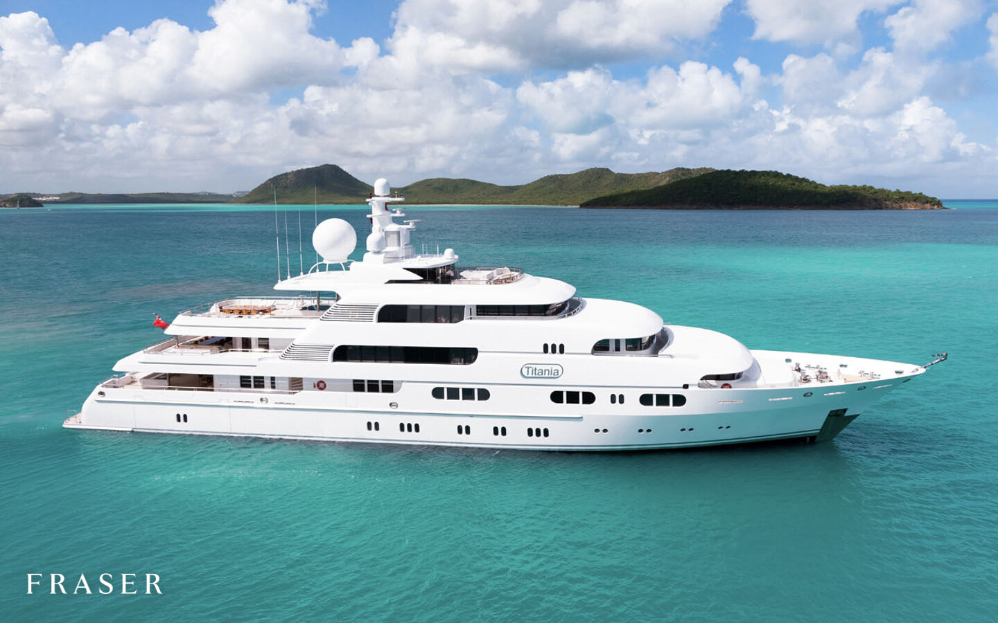 Aboard TITANIA a 239ft (73m) luxury motor yacht , built by LüRSSEN in 2006