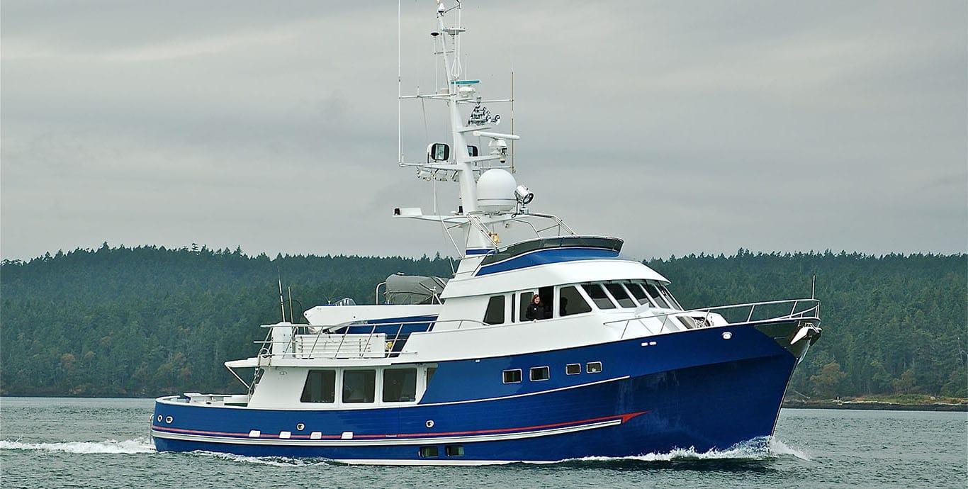 Aboard CHINOOK a 70ft (21.34m) luxury motor yacht , built by DELTA MARINE in 1988