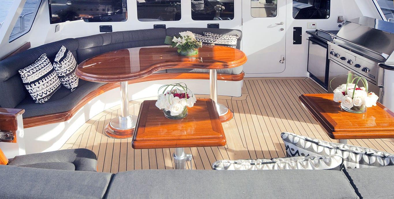 Aboard TOTO a 110ft (33.53m) luxury sailing yacht , built by PALMER JOHNSON in 1983
