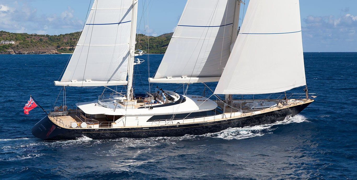 Aboard VICTORIA A a 142ft (43.44m) luxury sailing yacht , built by PERINI NAVI in 2004