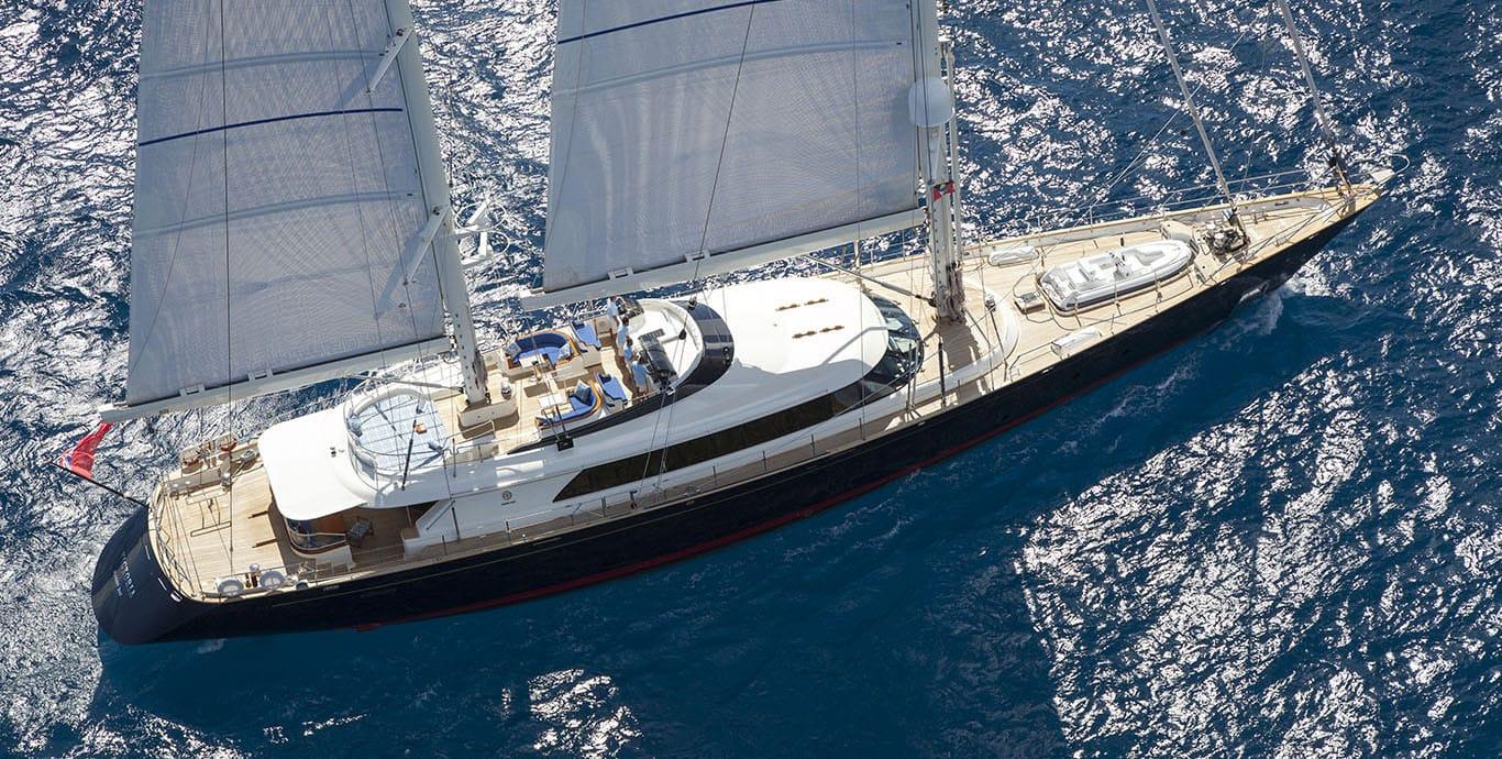 Aboard VICTORIA A a 142ft (43.44m) luxury sailing yacht , built by PERINI NAVI in 2004