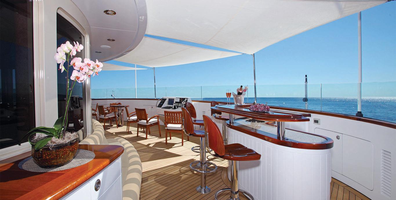 Aboard LAUREL a 240ft (73.15m) luxury motor yacht , built by DELTA MARINE in 2006
