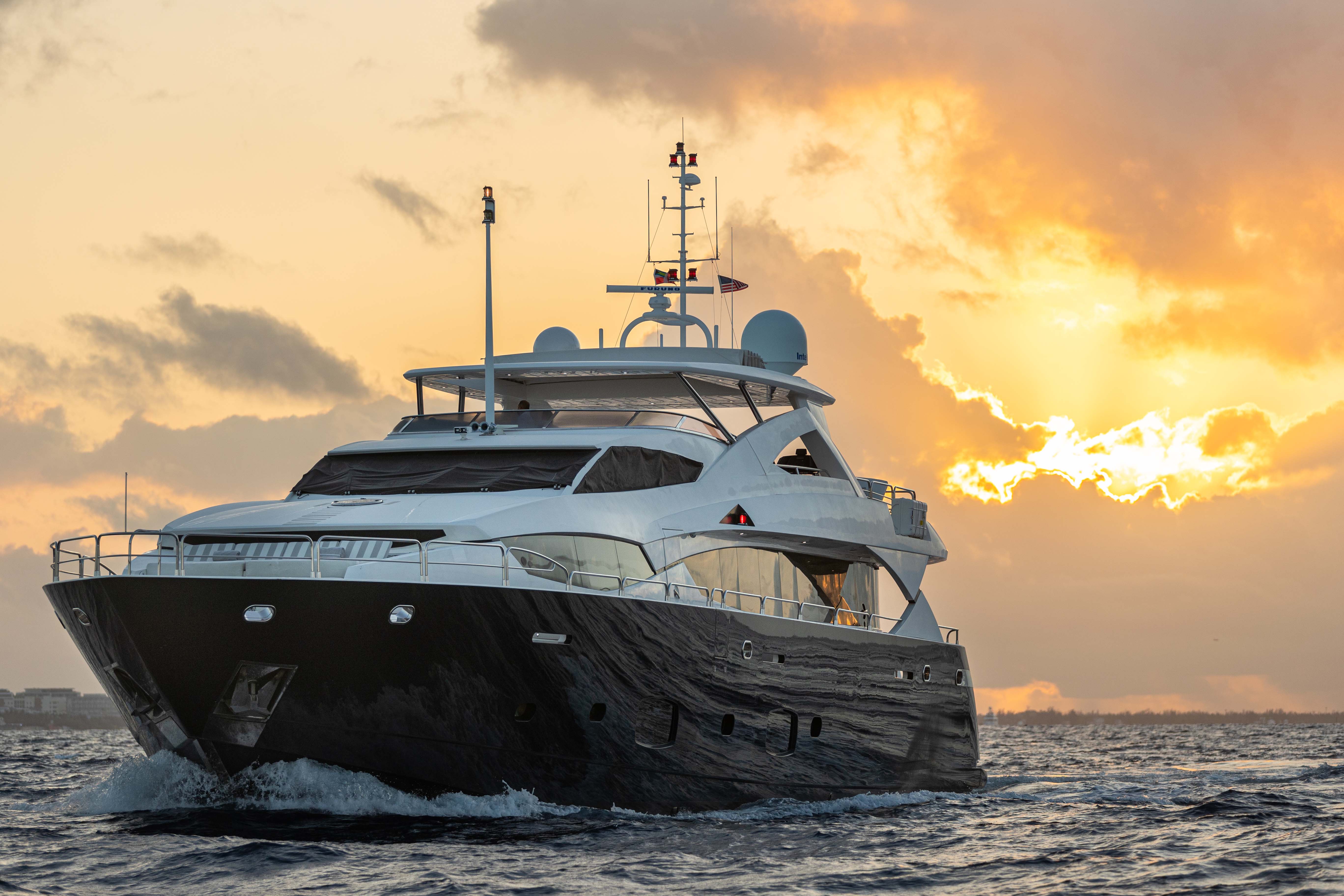 On board CORAZON motor yacht with Fraser Yachts, built by SUNSEEKER 34.14 meters long