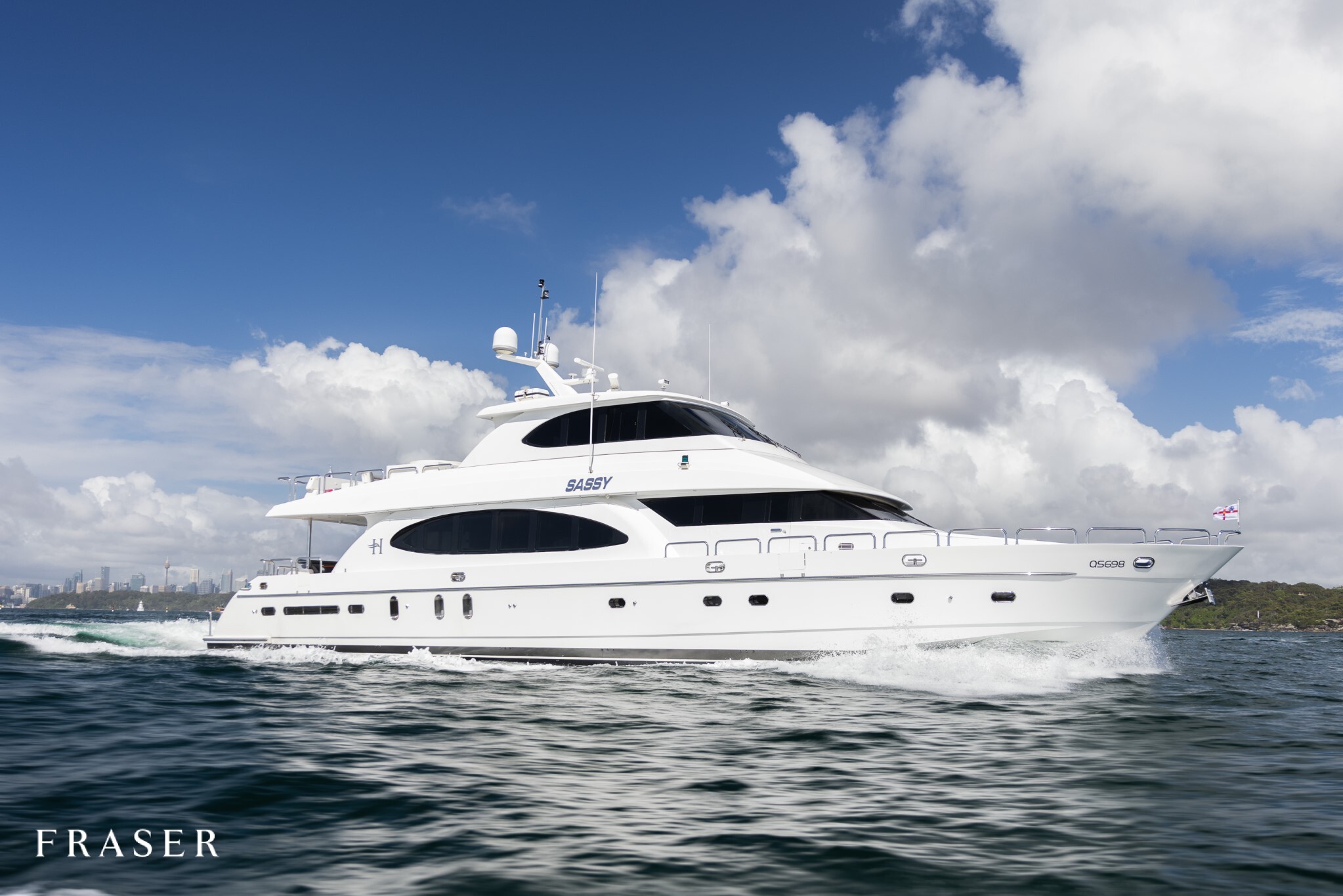 SASSY motor yacht for Sale by Fraser Yachts, built by HARGRAVE