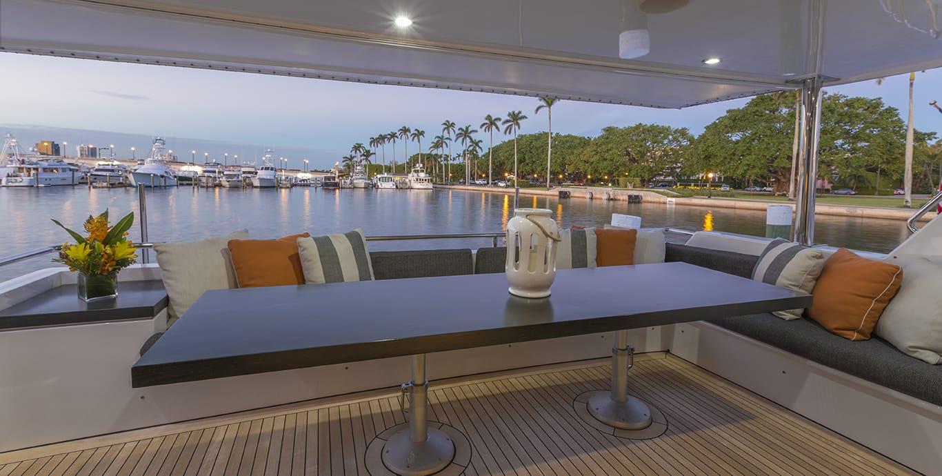 Aboard CRU a 96ft (29.34m) luxury motor yacht , built by WESTSHIP in 1991